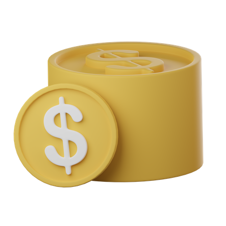 Coin Stack  3D Icon