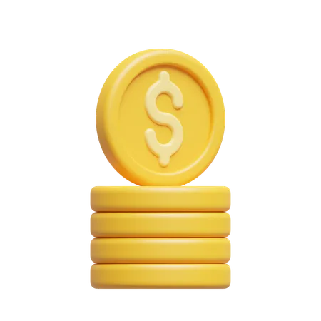 Coin Stack  3D Icon