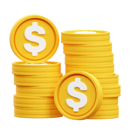 Coin Stack  3D Icon