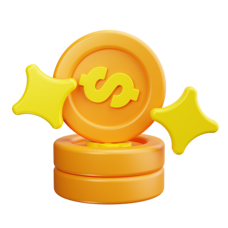 Coin Stack  3D Icon