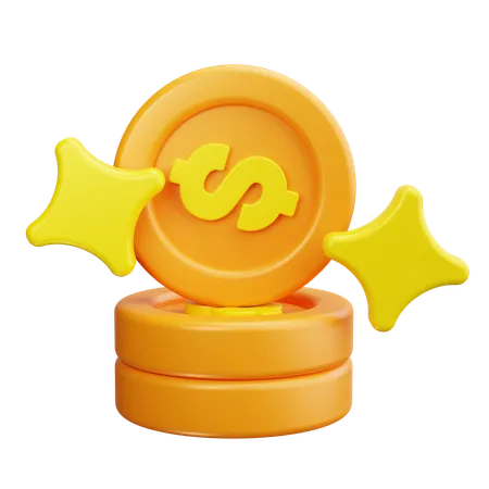 Coin Stack  3D Icon