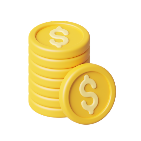 Coin Stack  3D Icon