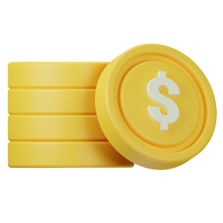 Coin Stack  3D Icon