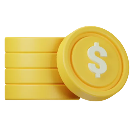 Coin Stack  3D Icon