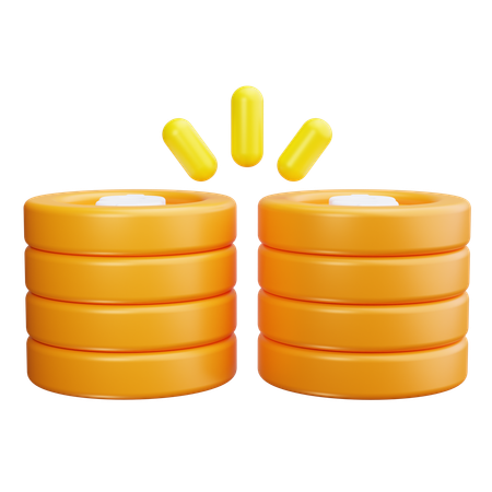 Coin Stack  3D Icon
