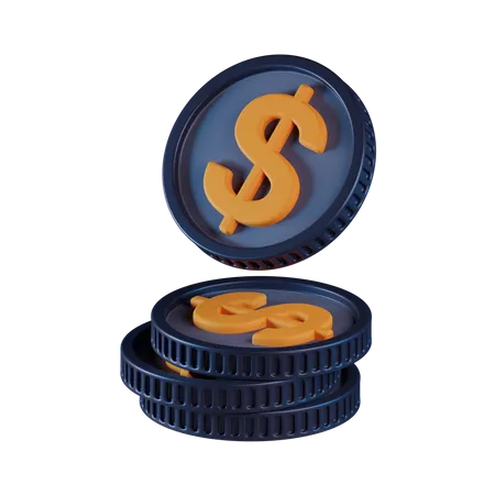 Coin Stack  3D Icon