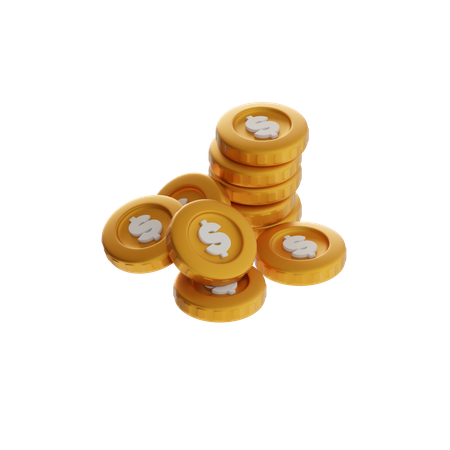 Coin Stack  3D Icon