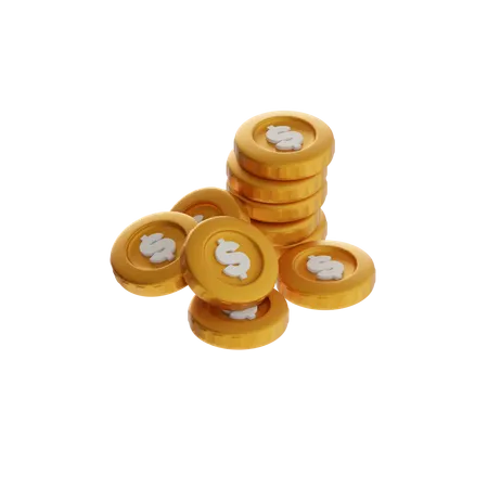 Coin Stack  3D Icon