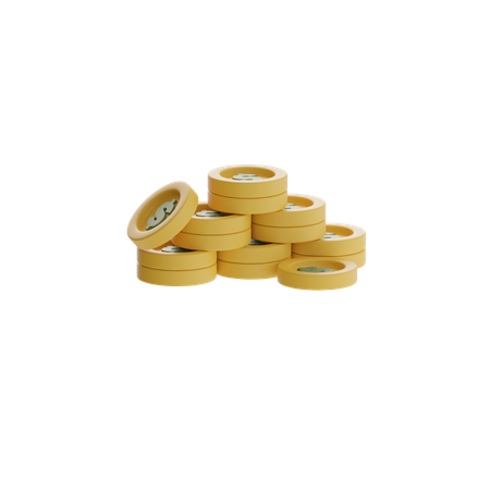 Coin Stack  3D Icon