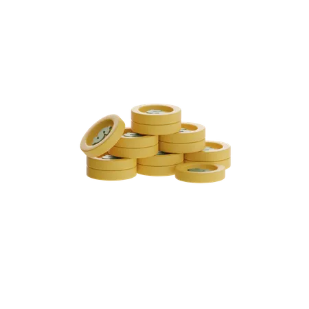 Coin Stack  3D Icon