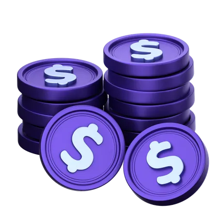 Coin Stack  3D Icon