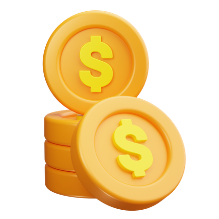 Coin Stack  3D Icon