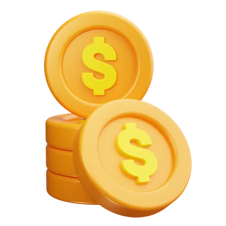 Coin Stack  3D Icon