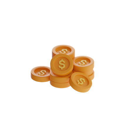 Coin Stack  3D Icon