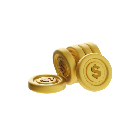 Coin Stack  3D Icon