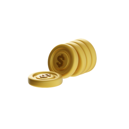 Coin Stack  3D Icon