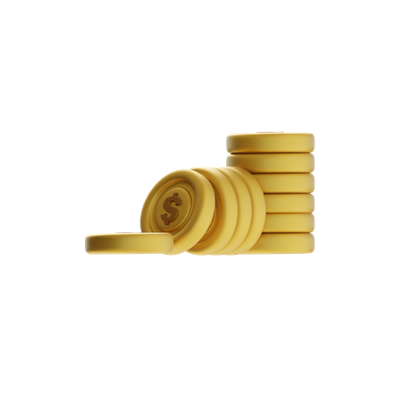 Coin Stack  3D Icon