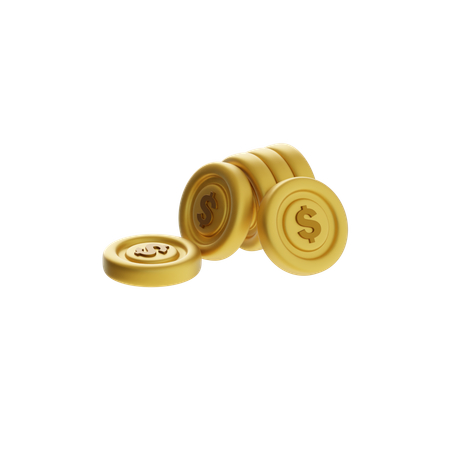 Coin Stack  3D Icon