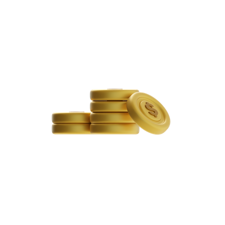 Coin Stack  3D Icon
