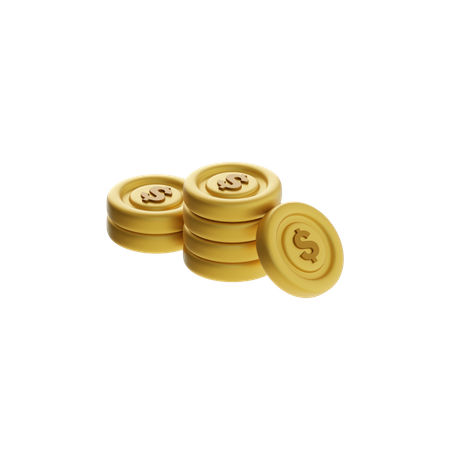 Coin Stack  3D Icon