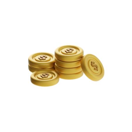 Coin Stack  3D Icon