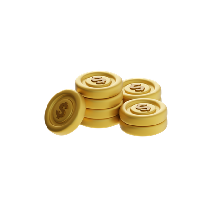 Coin Stack  3D Icon