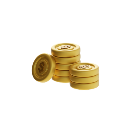 Coin Stack  3D Icon
