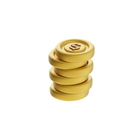 Coin Stack  3D Icon