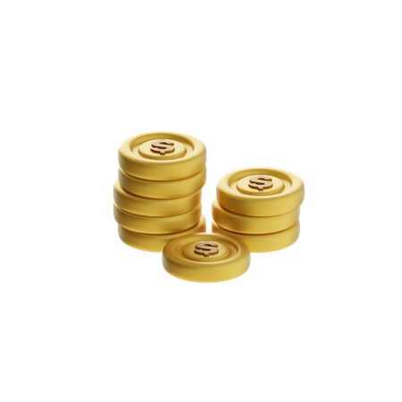 Coin Stack  3D Icon