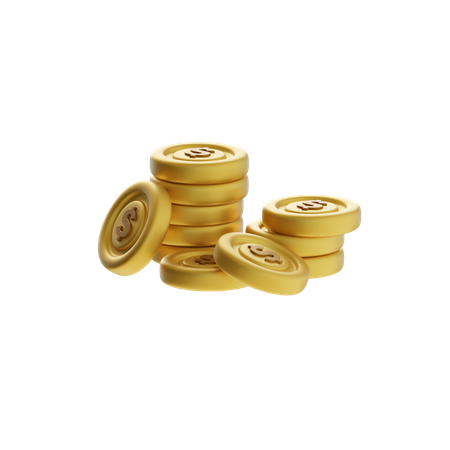 Coin Stack  3D Icon