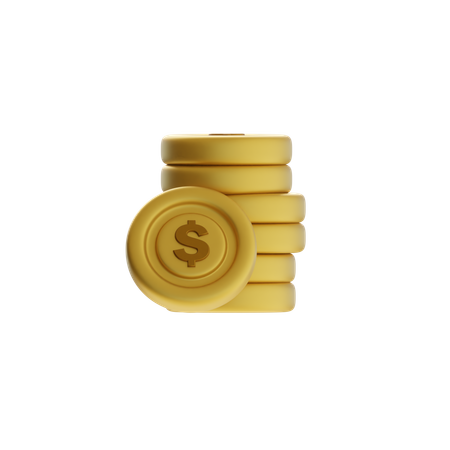 Coin Stack  3D Icon
