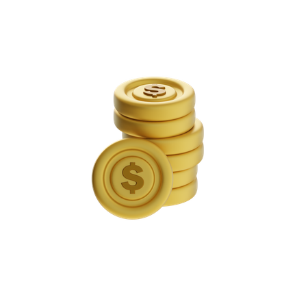 Coin Stack  3D Icon