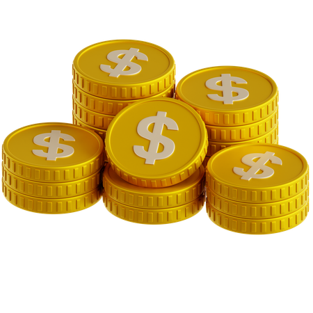 Coin Stack  3D Icon