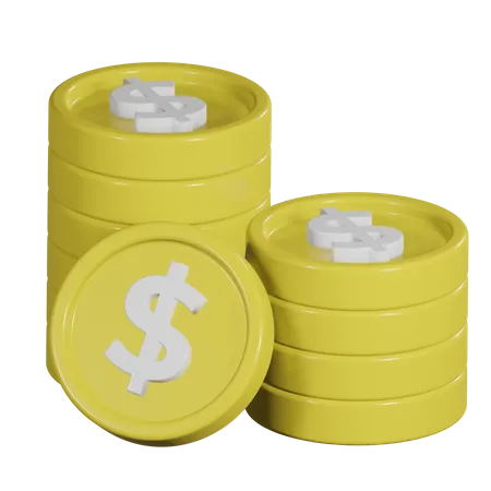 Coin Stack  3D Illustration