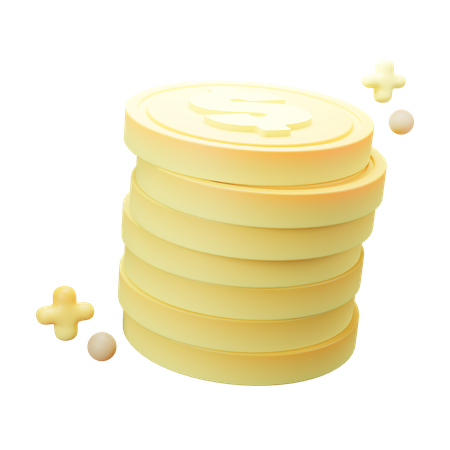 Coin stack  3D Illustration