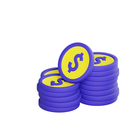 Coin stack  3D Illustration