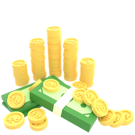 Coin Stack  3D Illustration