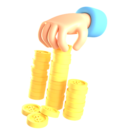 Coin Stack  3D Illustration