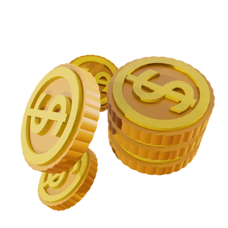Coin stack  3D Illustration