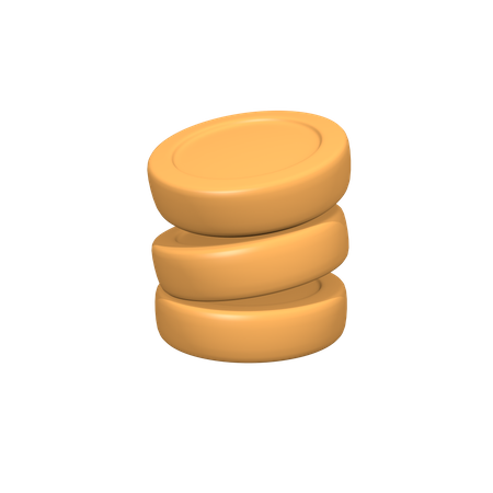 Coin stack 3D Illustration