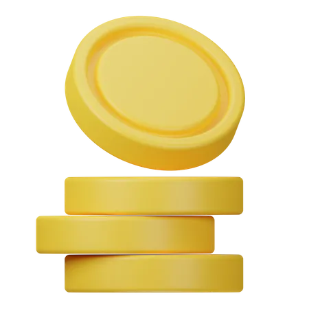 Coin Stack 3 D Illustration 3D Icon