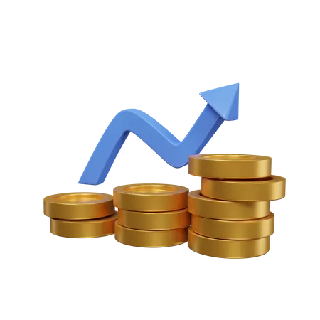 Coin Stack Icon About Finance Minimal Style 3 D Rendering 3D Icon