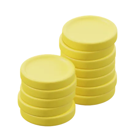 Coin Stacked  3D Icon