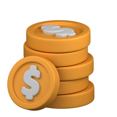 Coin stacks  3D Icon