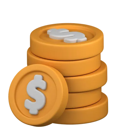 Coin stacks  3D Icon