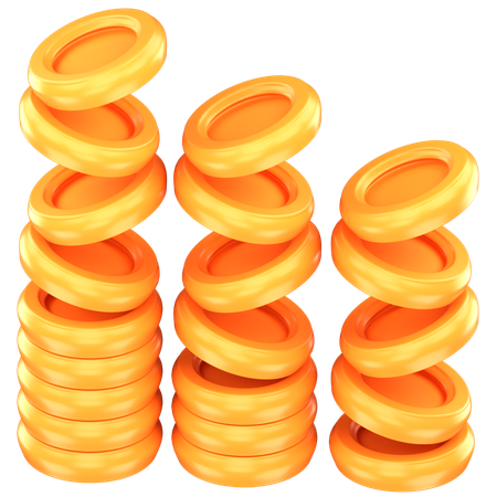 Coin Stacks  3D Icon