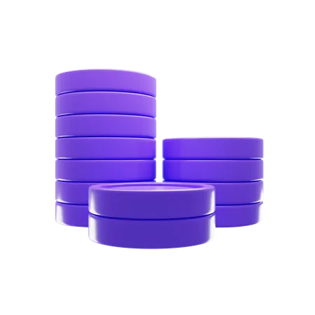 Coin stacks  3D Icon