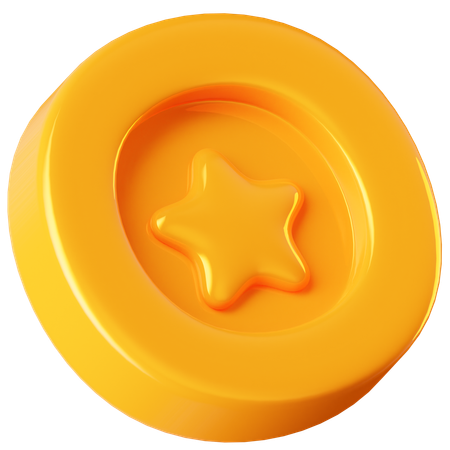 Star Coin  3D Icon