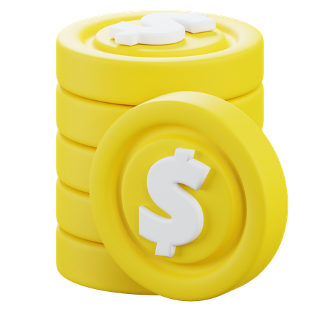 Coin Stuck  3D Icon