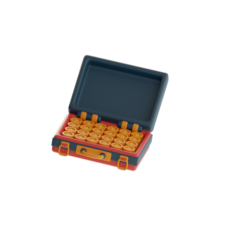 Coin Suitcase  3D Icon